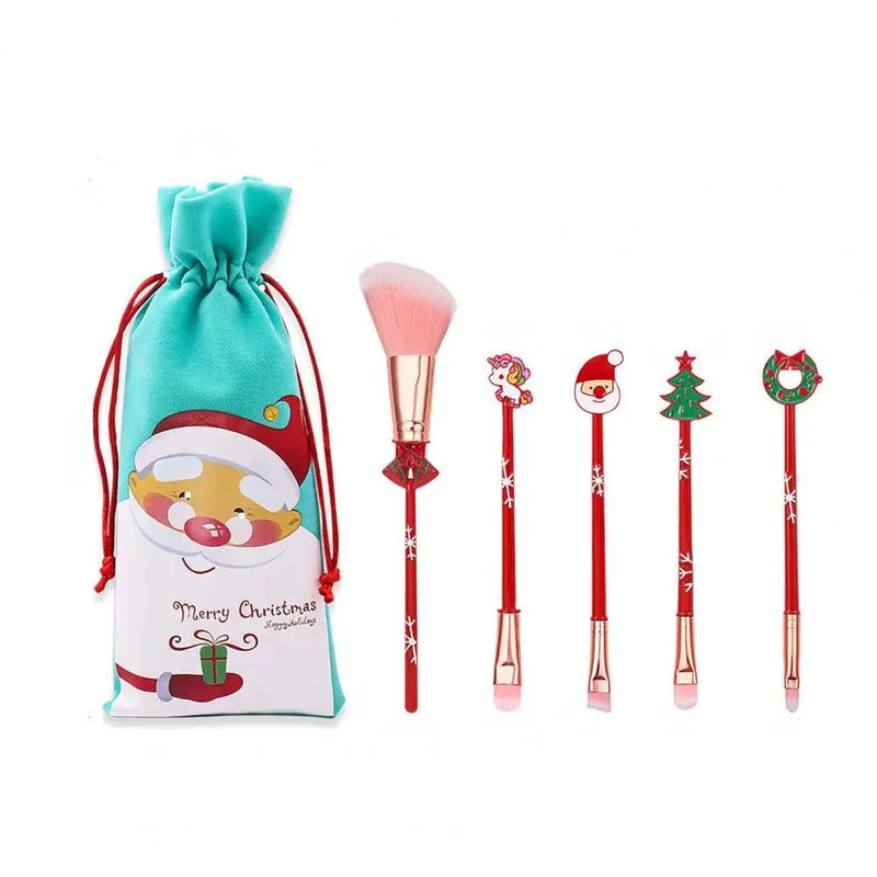 Festive Christmas makeup brushes