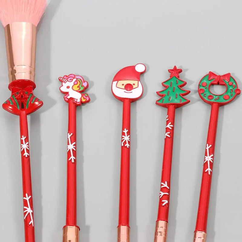 Festive Christmas makeup brushes