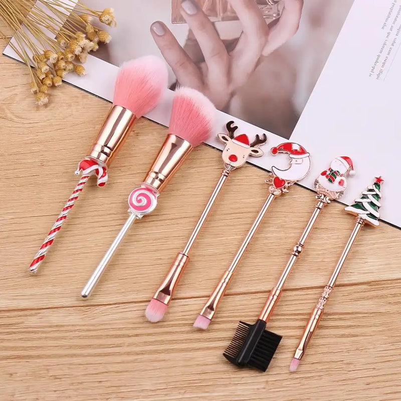 Xmas makeup brushes