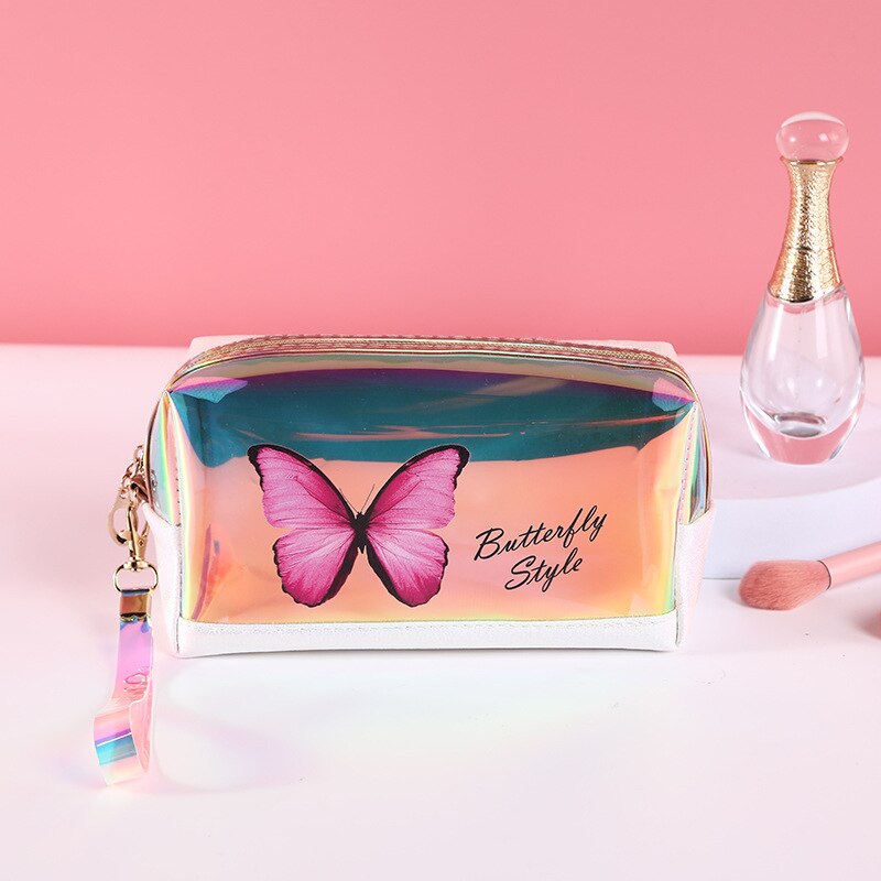 Laser Butterfly Cosmetic Bag Waterproof