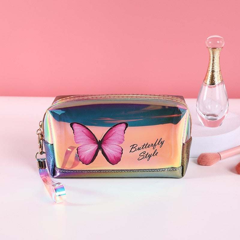 Laser Butterfly Cosmetic Bag Waterproof