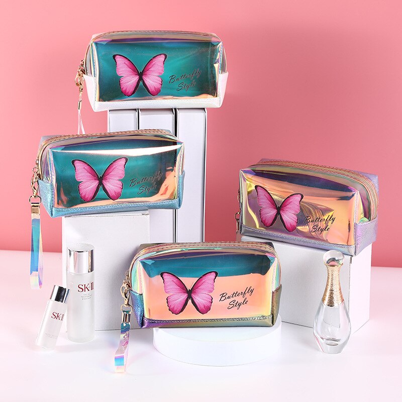 Laser Butterfly Cosmetic Bag Waterproof