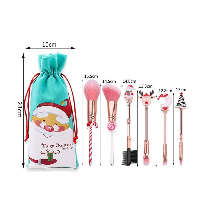 Festive Christmas makeup brushes