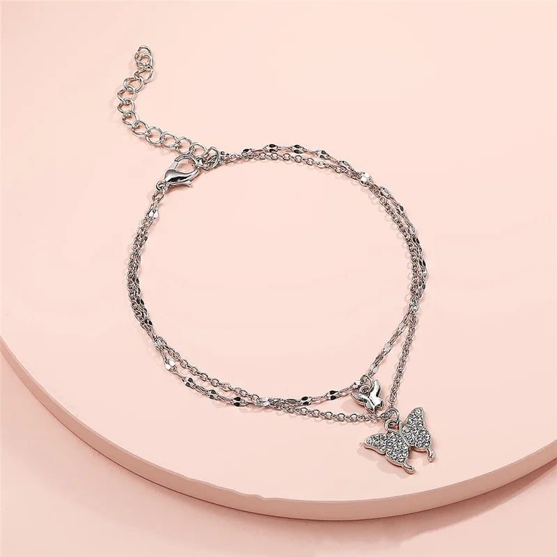 Shiny Butterfly Anklet