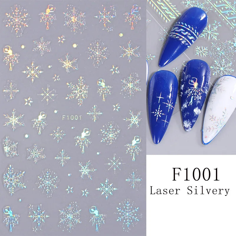 Laser Snowflake 3D Nail Decal