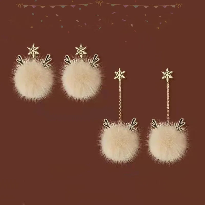 Hair Ball Earrings