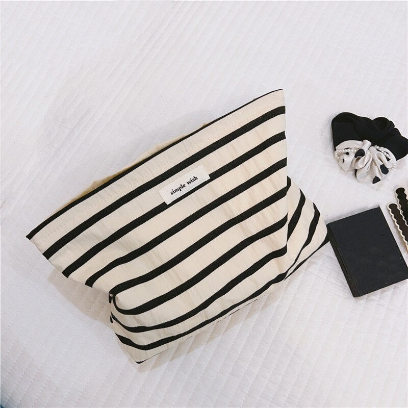 Striped Cosmetic Bag