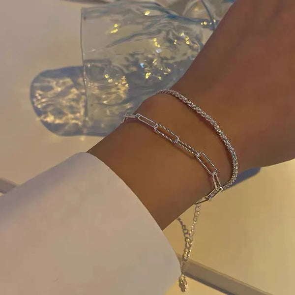 Sparkling  Double Layer Bracelet