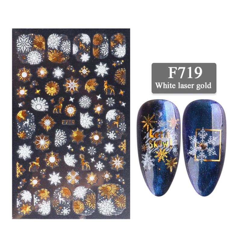 Laser Snowflake 3D Nail Decal