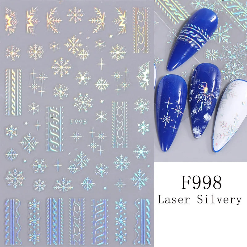 Laser Snowflake 3D Nail Decal