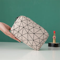 Geometric Line Makeup Bag Waterproof