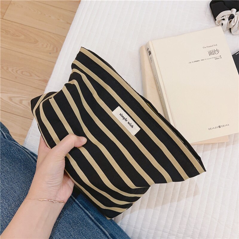 Striped Cosmetic Bag