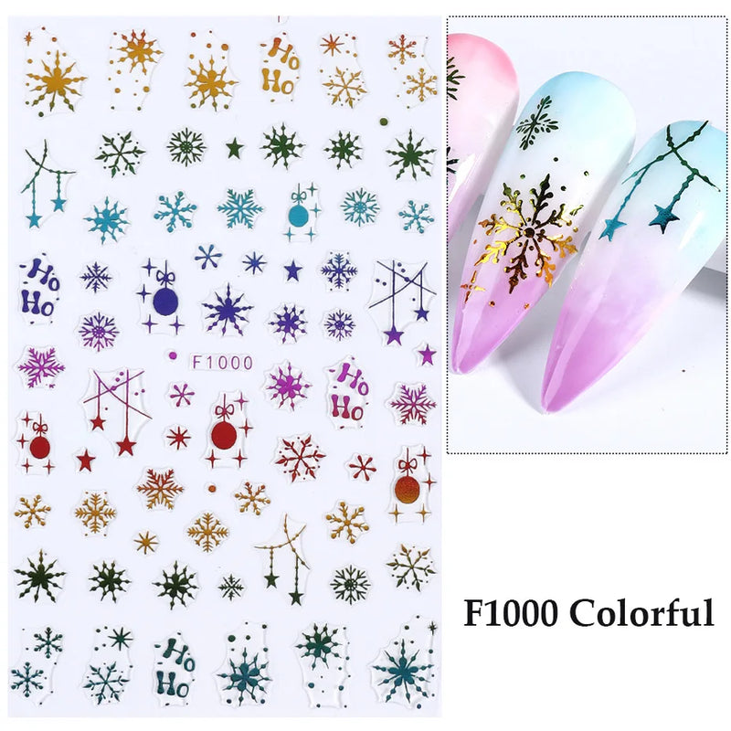 Laser Snowflake 3D Nail Decal