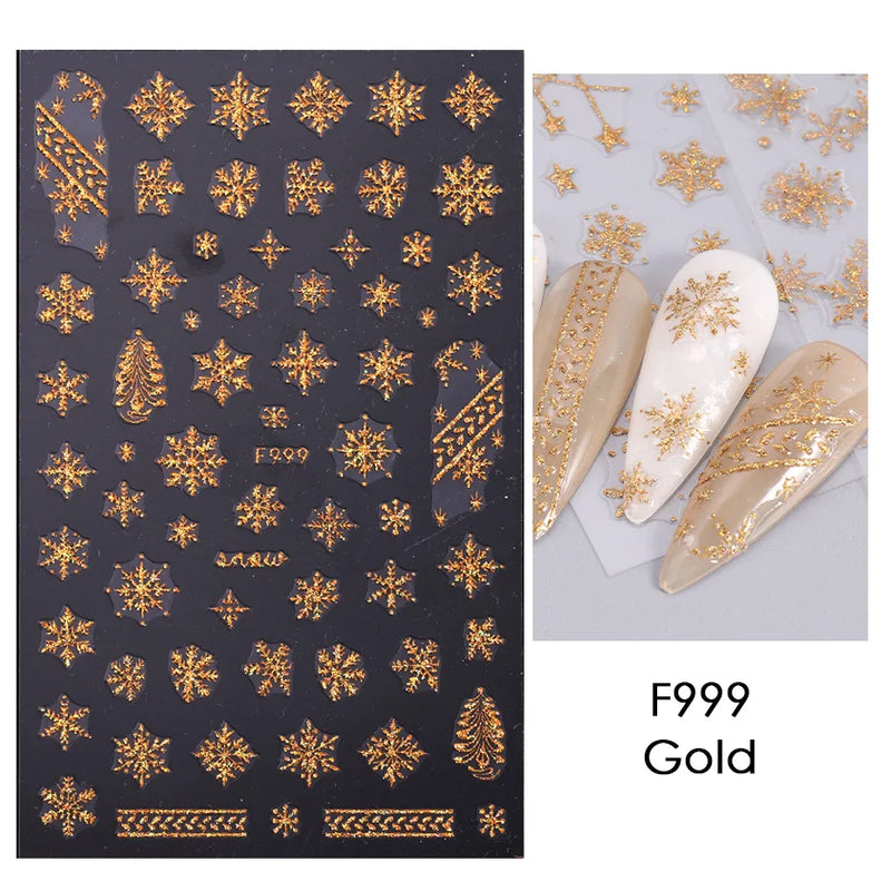 Laser Snowflake 3D Nail Decal