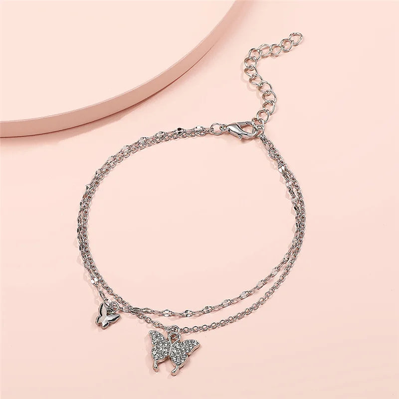 Shiny Butterfly Anklet