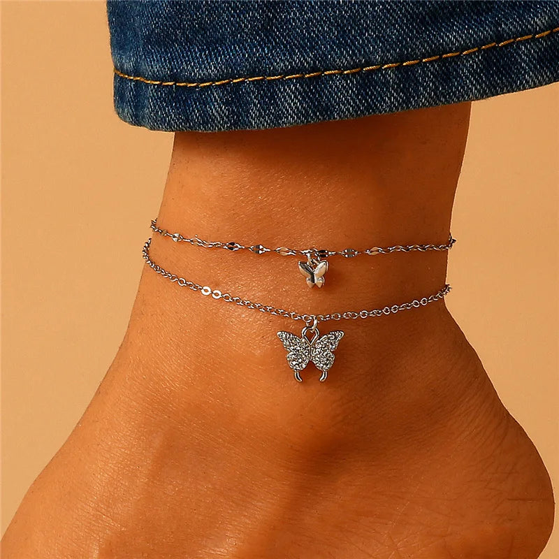 Shiny Butterfly Anklet