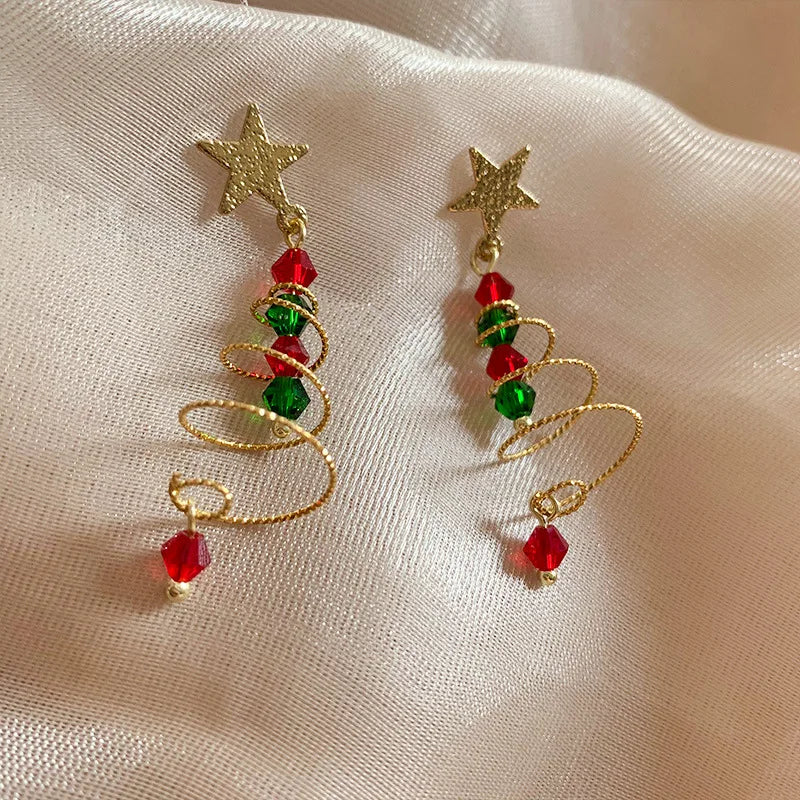 Red Bow Drop Earring