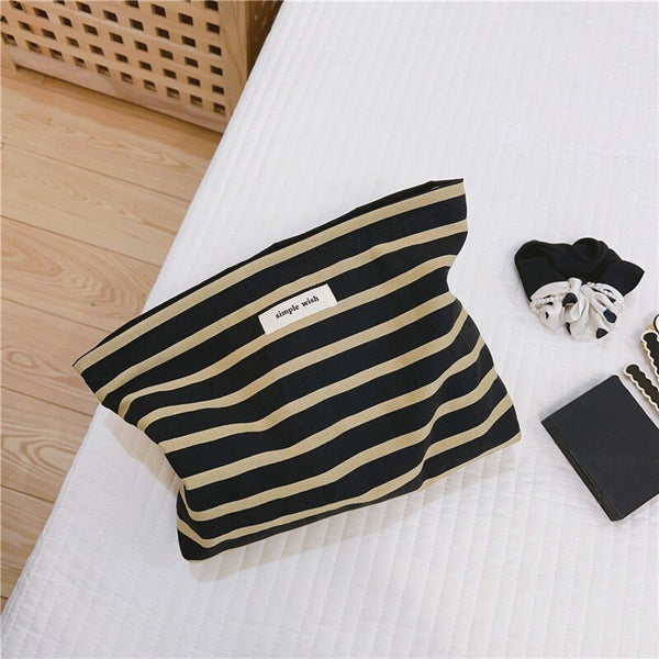 Striped Cosmetic Bag