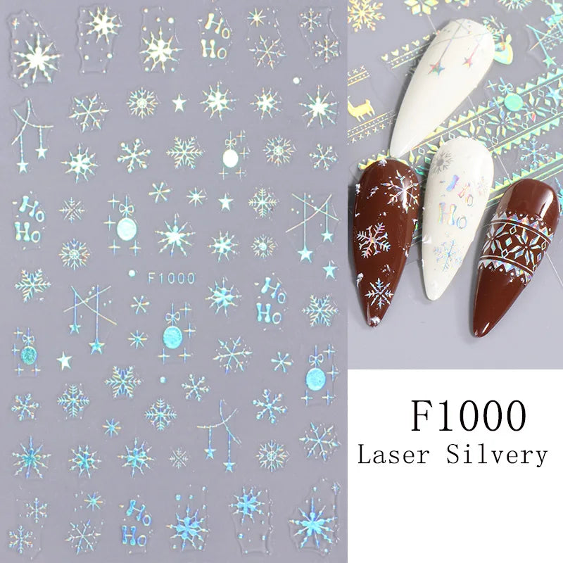 Laser Snowflake 3D Nail Decal