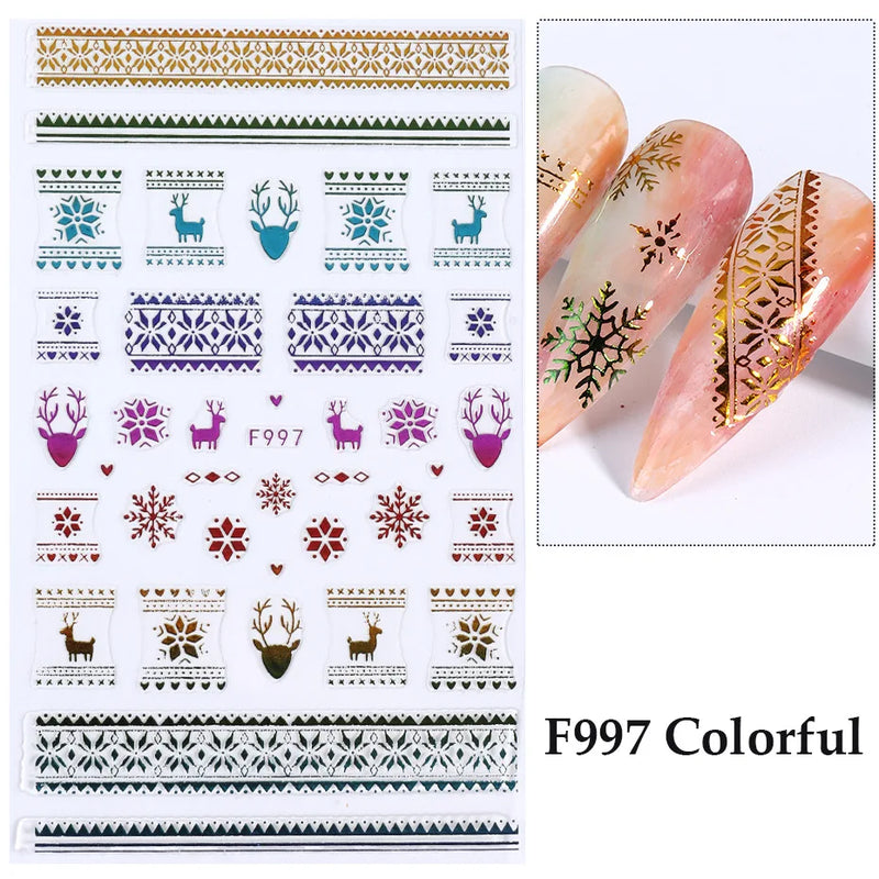 Laser Snowflake 3D Nail Decal