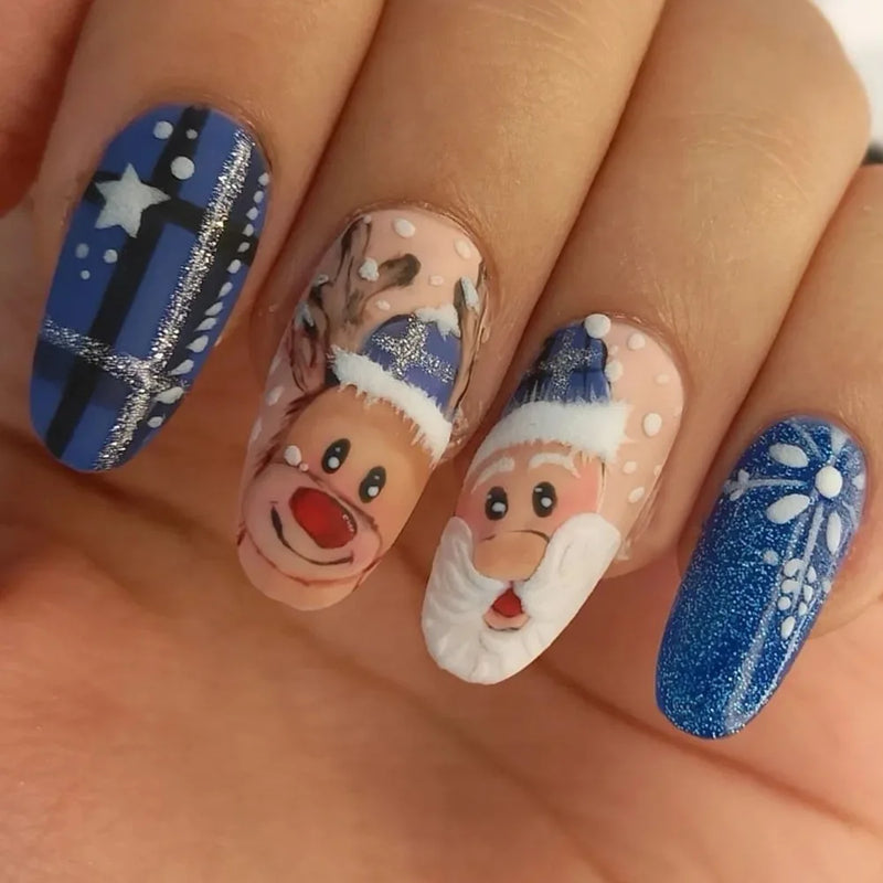 Snowflake Press On Nails