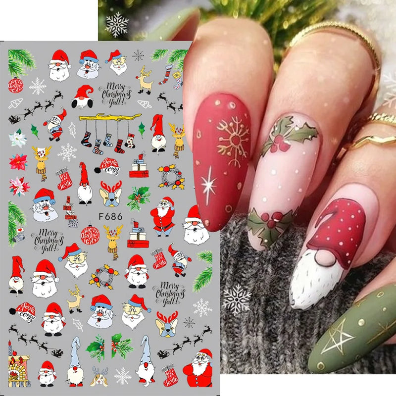 Laser Snowflake 3D Nail Decal