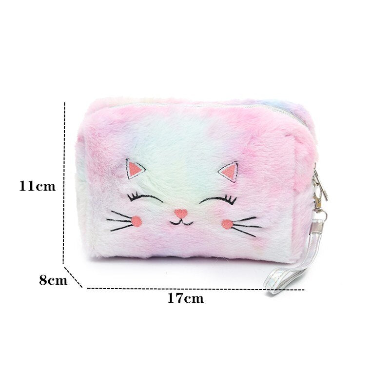 Fur Cat Cosmetic Bag