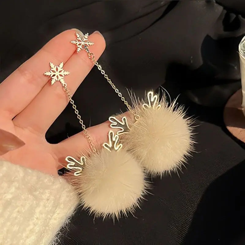 Hair Ball Earrings