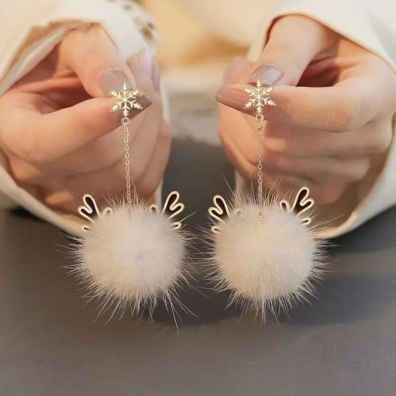 Hair Ball Earrings