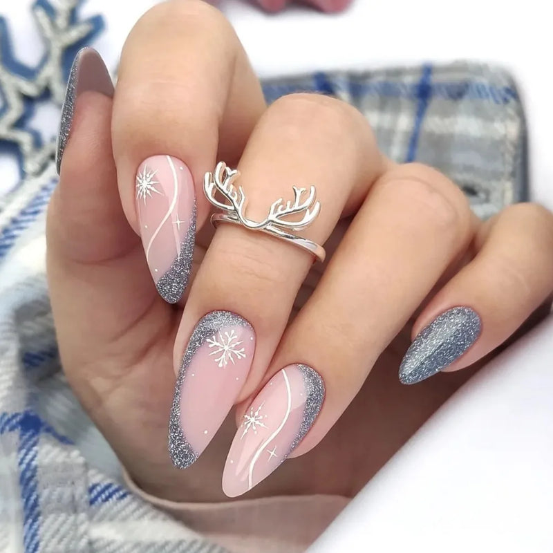 Snowflake Press On Nails