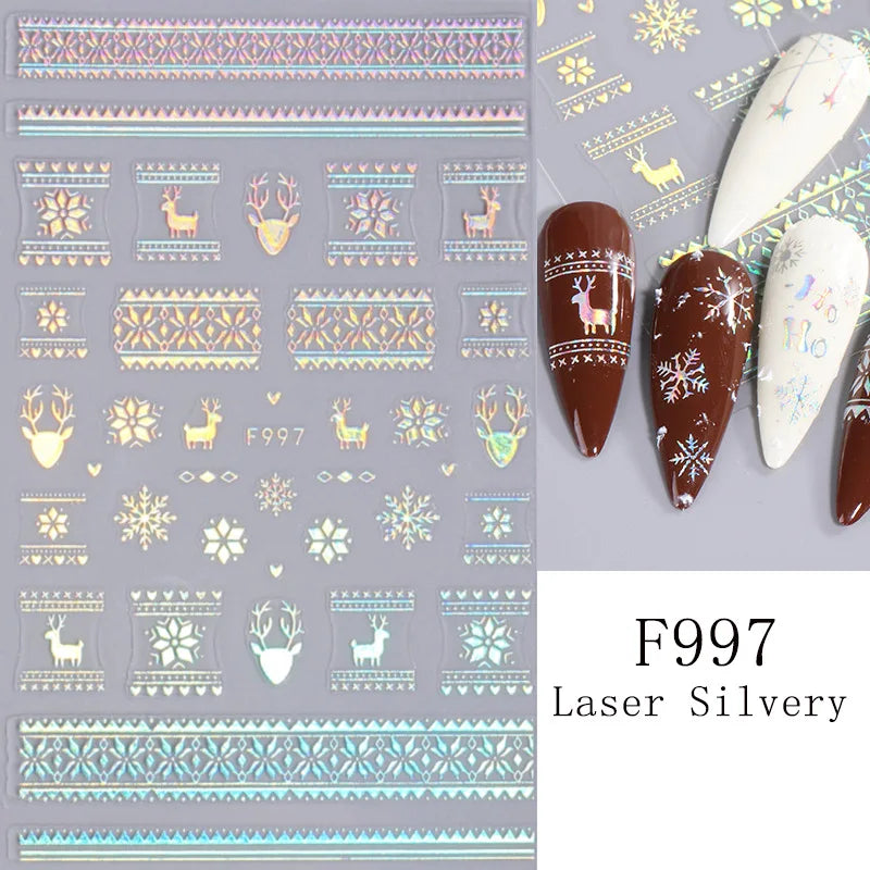 Laser Snowflake 3D Nail Decal