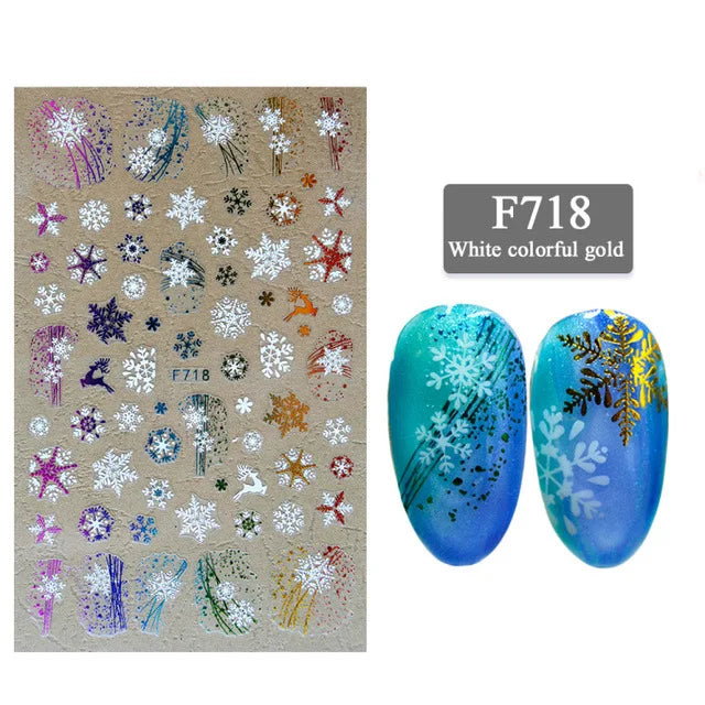 Laser Snowflake 3D Nail Decal