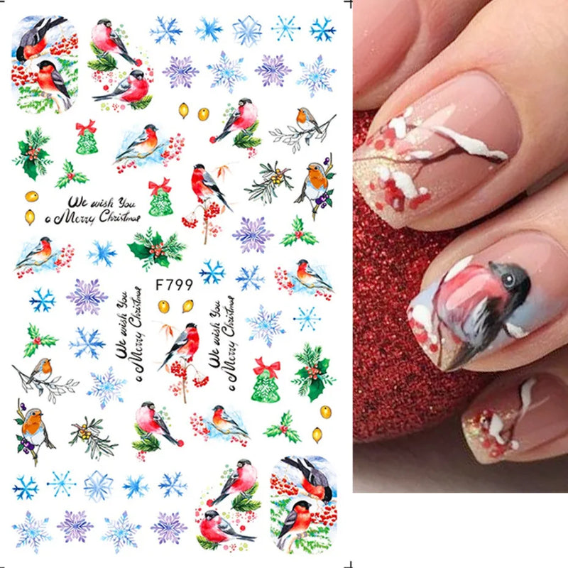 Laser Snowflake 3D Nail Decal