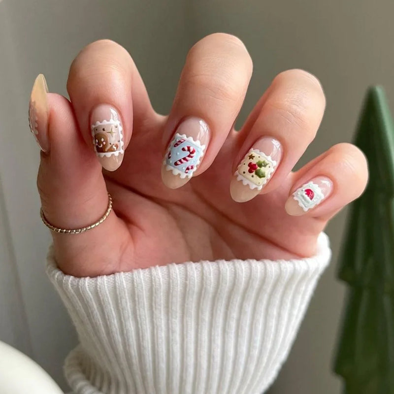 Snowflake Press On Nails