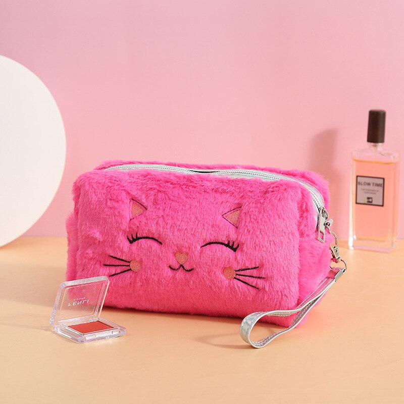 Fur Cat Cosmetic Bag