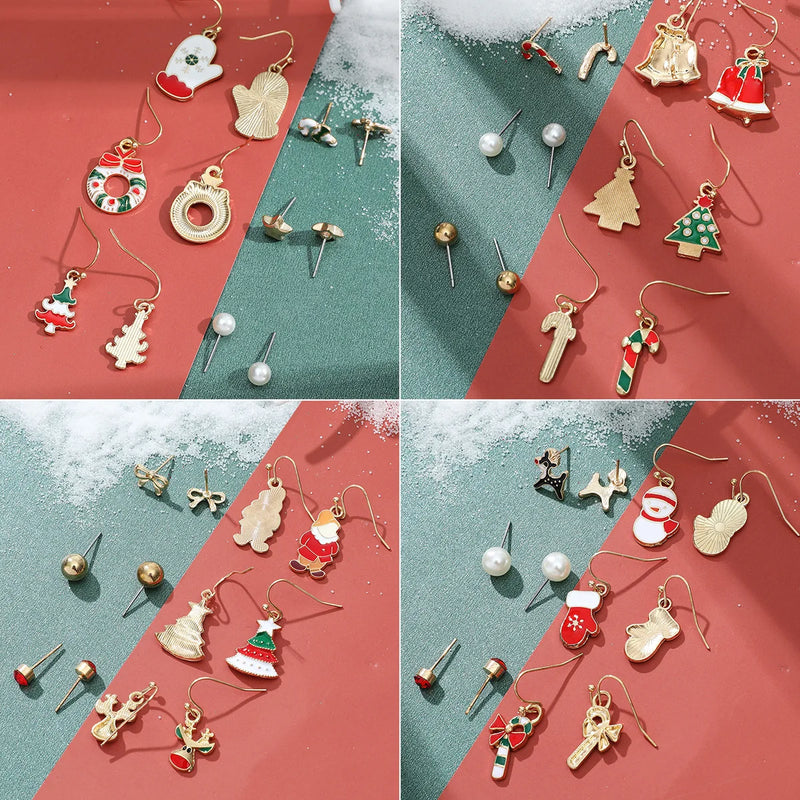 Xmas Tree Earrings Set