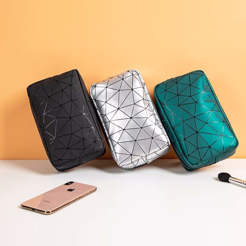 Geometric Line Makeup Bag Waterproof