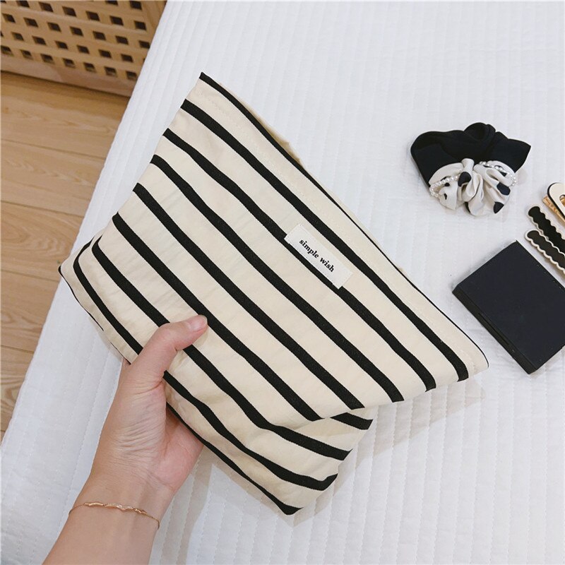 Striped Cosmetic Bag