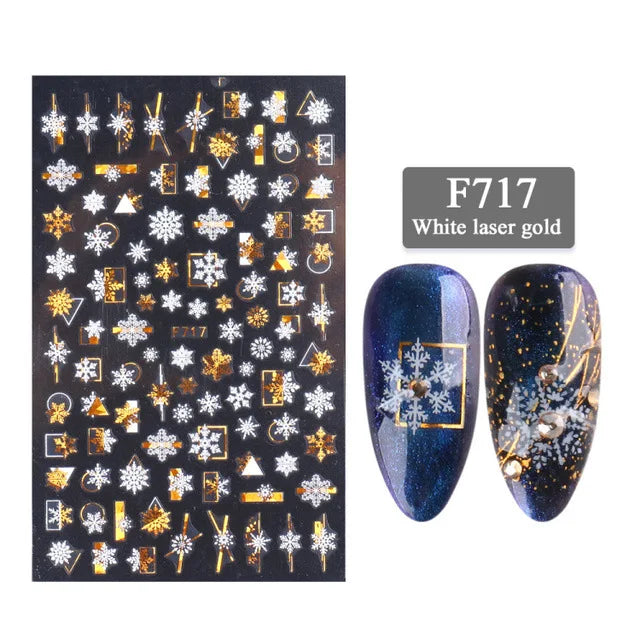 Laser Snowflake 3D Nail Decal