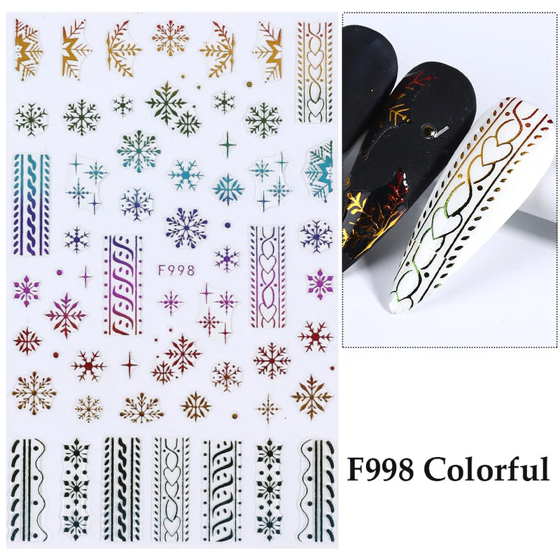 Laser Snowflake 3D Nail Decal