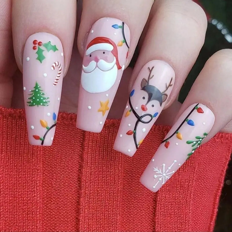 Snowflake Press On Nails