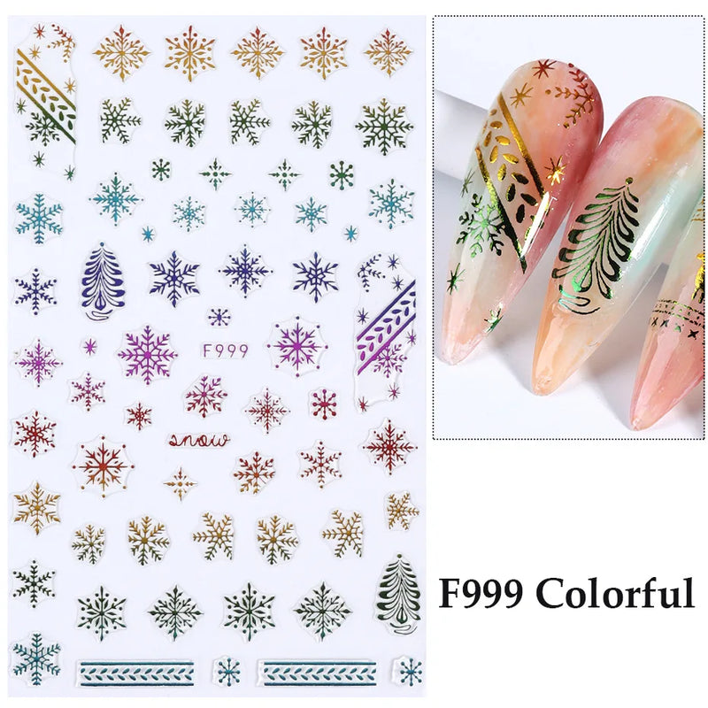 Laser Snowflake 3D Nail Decal