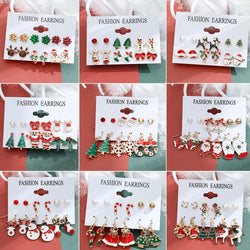 Xmas Tree Earrings Set