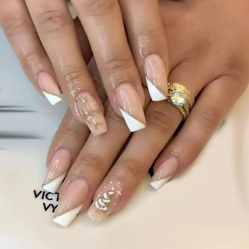 Snowflake Press On Nails