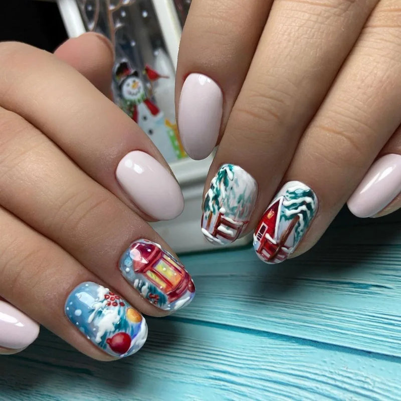 Snowflake Press On Nails