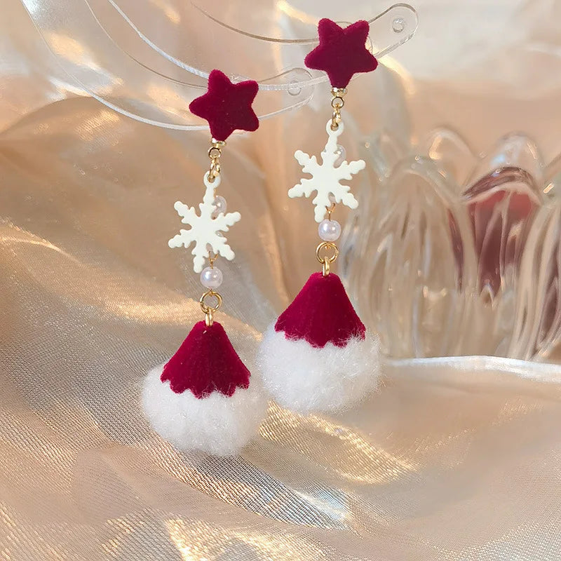 Red Bow Drop Earring