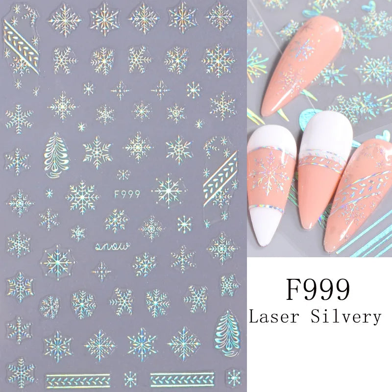 Laser Snowflake 3D Nail Decal