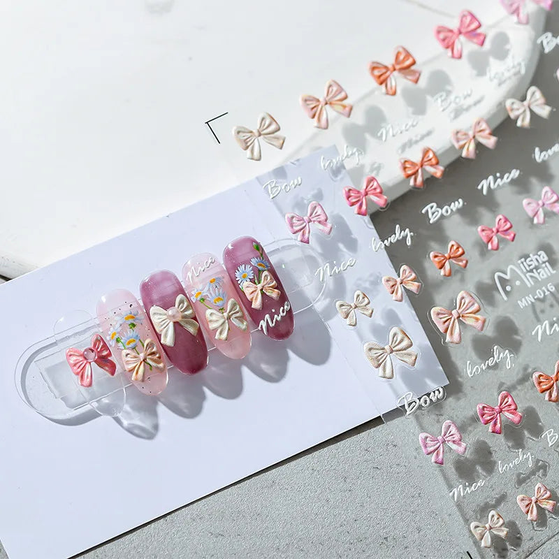 Gold Snowflake 3D Self Adhesive Nail Art Sticker