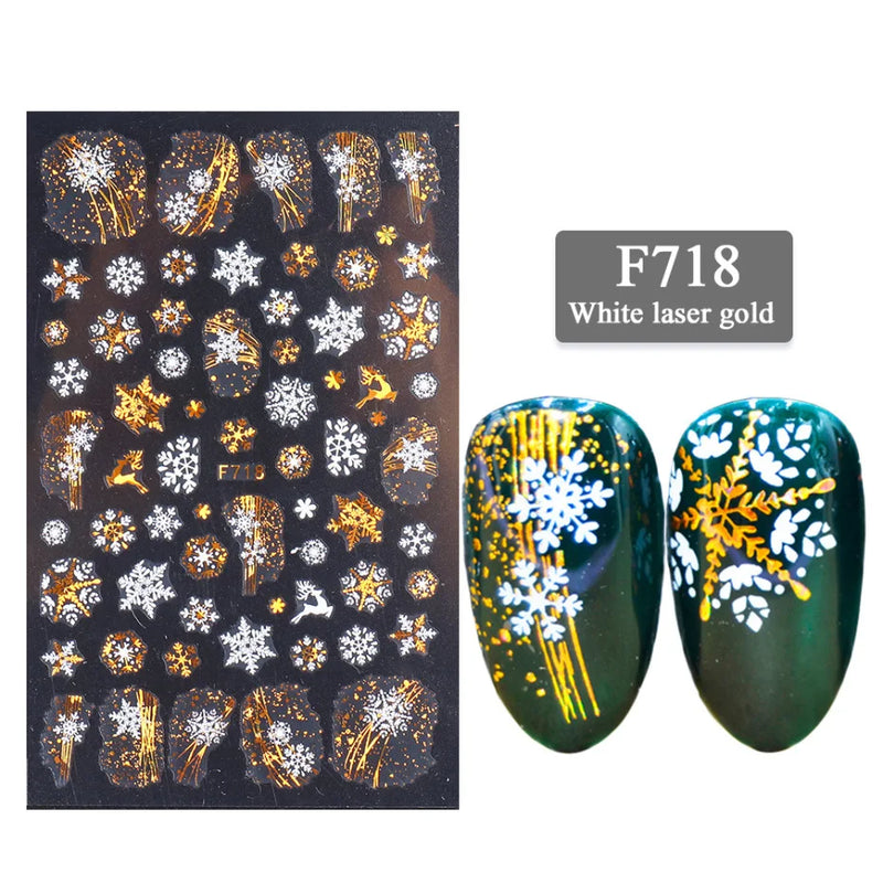 Laser Snowflake 3D Nail Decal