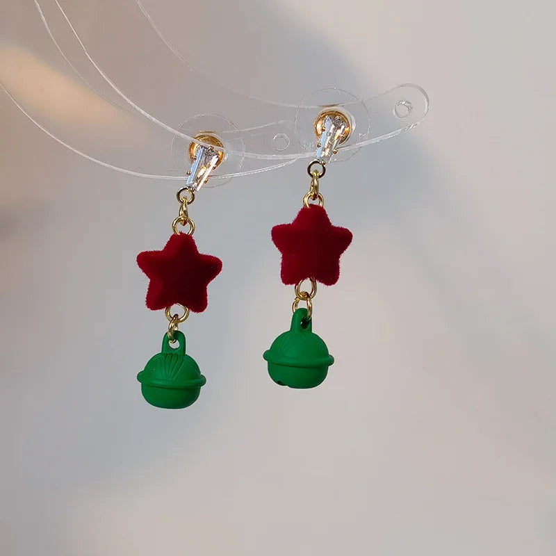 Red Bow Drop Earring